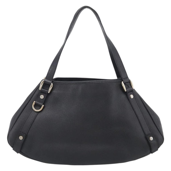 GUCCI Abbey Tote Bag Leather Black Gold 130736 Auth 211019V