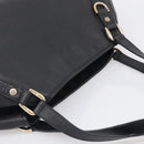 GUCCI Abbey Tote Bag Leather Black Gold 130736 Auth 211019V-6