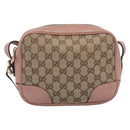 GUCCI GG Canvas Shoulder Bag Beige Gold 449413 Auth 211020V-2