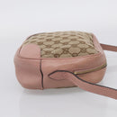 GUCCI GG Canvas Shoulder Bag Beige Gold 449413 Auth 211020V-5