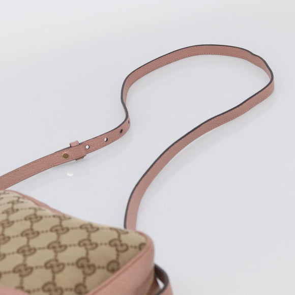 GUCCI GG Canvas Shoulder Bag Beige Gold 449413 Auth 211020V