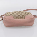 GUCCI GG Canvas Shoulder Bag Beige Gold 449413 Auth 211020V-9