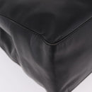 PRADA Chain Shoulder Tote Bag Leather Black Auth 211021A-10