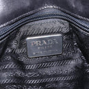 PRADA Chain Shoulder Tote Bag Leather Black Auth 211021A-15