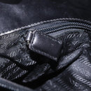 PRADA Chain Shoulder Tote Bag Leather Black Auth 211021A-24