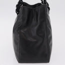 PRADA Chain Shoulder Tote Bag Leather Black Auth 211021A-4