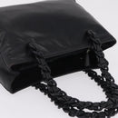 PRADA Chain Shoulder Tote Bag Leather Black Auth 211021A-6
