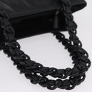 PRADA Chain Shoulder Tote Bag Leather Black Auth 211021A-7