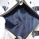 MCM Vicetos Mini Boston Bag PVC Leather 2way White Gold Tone Auth 211022-24
