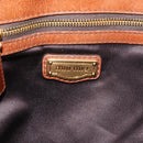 Miu Miu Vitellolux Matelasse Hand Bag Leather 2way Brown Gold Tone Auth 211028V-27