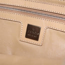 FENDI Zucca Canvas Mamma Baguette Shoulder Bag Wool Beige Silver Auth 211029V-23