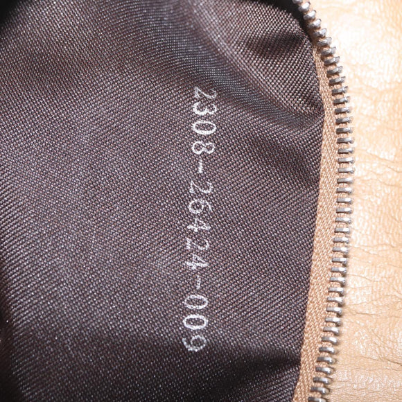 FENDI Zucca Canvas Mamma Baguette Shoulder Bag Wool Beige Silver Auth 211029V