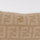FENDI Zucca Canvas Mamma Baguette Shoulder Bag Wool Beige Silver Auth 211029V-4