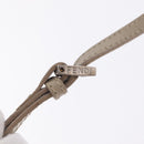FENDI Zucchino Canvas Shoulder Bag Beige Silver 8BT075 Auth 211031-18