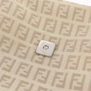 FENDI Zucchino Canvas Shoulder Bag Beige Silver 8BT075 Auth 211031-20