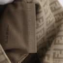 FENDI Zucchino Canvas Shoulder Bag Beige Silver 8BT075 Auth 211031-28