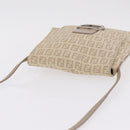FENDI Zucchino Canvas Shoulder Bag Beige Silver 8BT075 Auth 211031-7