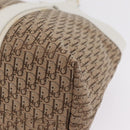Christian Dior Trotter Canvas Tote Bag Beige Silver Auth 211034V-13