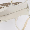 Christian Dior Trotter Canvas Tote Bag Beige Silver Auth 211034V-6