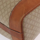 CELINE Macadam Shoulder Bag PVC Beige Gold Tone Auth 211036-11