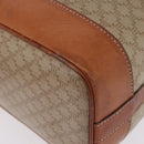CELINE Macadam Shoulder Bag PVC Beige Gold Tone Auth 211036-14