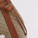 CELINE Macadam Shoulder Bag PVC Beige Gold Tone Auth 211036-15