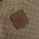 CELINE Macadam Shoulder Bag PVC Beige Gold Tone Auth 211036-16