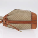 CELINE Macadam Shoulder Bag PVC Beige Gold Tone Auth 211036-5