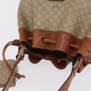 CELINE Macadam Shoulder Bag PVC Beige Gold Tone Auth 211036-6