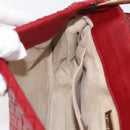 Bottega Veneta INTRECCIATO Shoulder Bag Leather Red Gold Auth 211041A-19