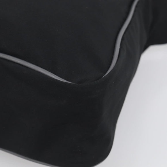 PRADA Shoulder Bag Nylon Black Silver Auth 211044A