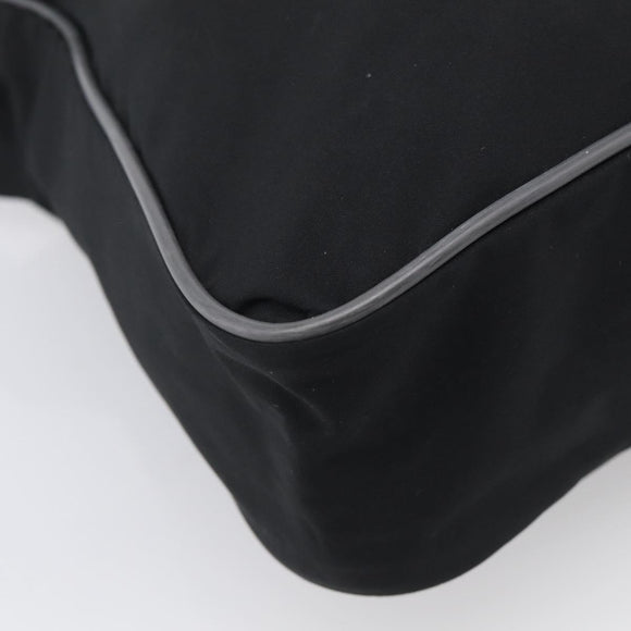 PRADA Shoulder Bag Nylon Black Silver Auth 211044A