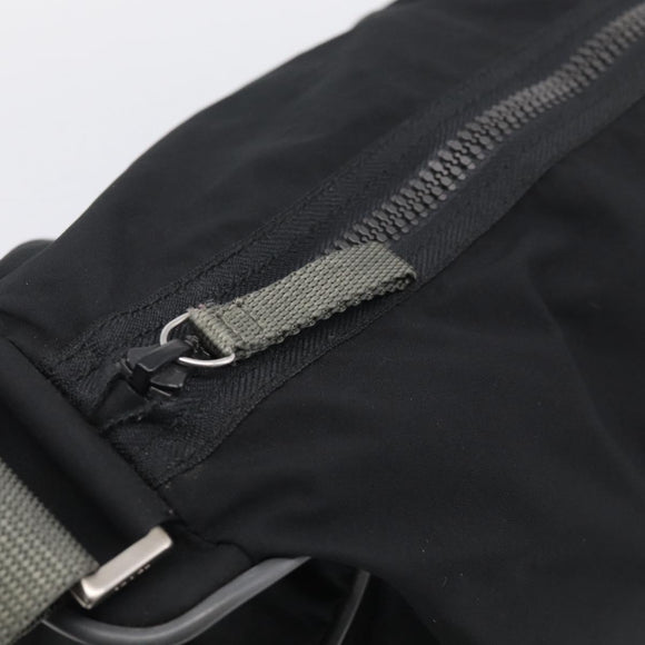 PRADA Shoulder Bag Nylon Black Silver Auth 211044A