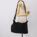 PRADA Shoulder Bag Nylon Black Silver Auth 211044A-22
