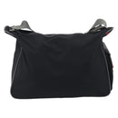 PRADA Shoulder Bag Nylon Black Silver Auth 211044A-3