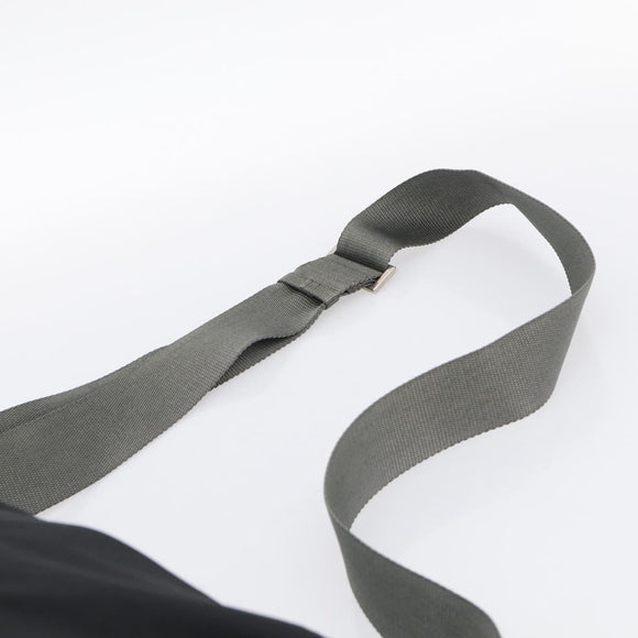 PRADA Shoulder Bag Nylon Black Silver Auth 211044A