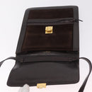 GUCCI Web Sherry Line Shoulder Bag Suede Brown Gold Tone Auth 211045-19