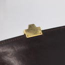GUCCI Web Sherry Line Shoulder Bag Suede Brown Gold Tone Auth 211045-20