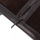 GUCCI Web Sherry Line Shoulder Bag Suede Brown Gold Tone Auth 211045-26