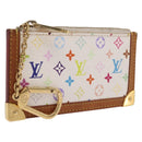 LOUIS VUITTON Monogram Multicolor Pochette Cles Purse White M92655 Auth 211046-1