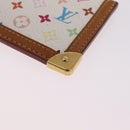 LOUIS VUITTON Monogram Multicolor Pochette Cles Purse White M92655 Auth 211046-11