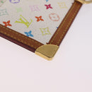 LOUIS VUITTON Monogram Multicolor Pochette Cles Purse White M92655 Auth 211046-12