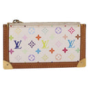 LOUIS VUITTON Monogram Multicolor Pochette Cles Purse White M92655 Auth 211046-2