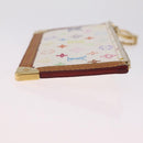 LOUIS VUITTON Monogram Multicolor Pochette Cles Purse White M92655 Auth 211046-5