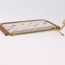 LOUIS VUITTON Monogram Multicolor Pochette Cles Purse White M92655 Auth 211046-7