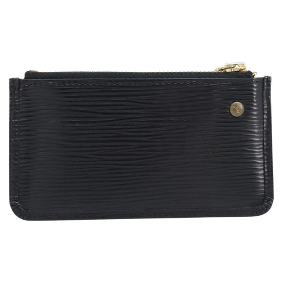 LOUIS VUITTON Epi Pochette Cles Coin Purse Black M63802 LV Auth 211047A