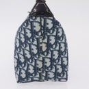 Christian Dior Trotter Canvas Hand Bag PVC Navy Gold Tone Auth 211053V-4