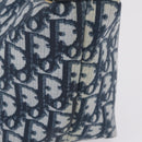 Christian Dior Trotter Canvas Hand Bag PVC Navy Gold Tone Auth 211053V-6