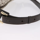 CELINE C Macadam Shoulder Bag Canvas Brown Gold Tone Auth 211054V-10