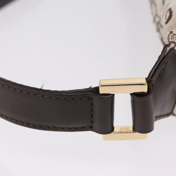 CELINE C Macadam Shoulder Bag Canvas Brown Gold Tone Auth 211054V